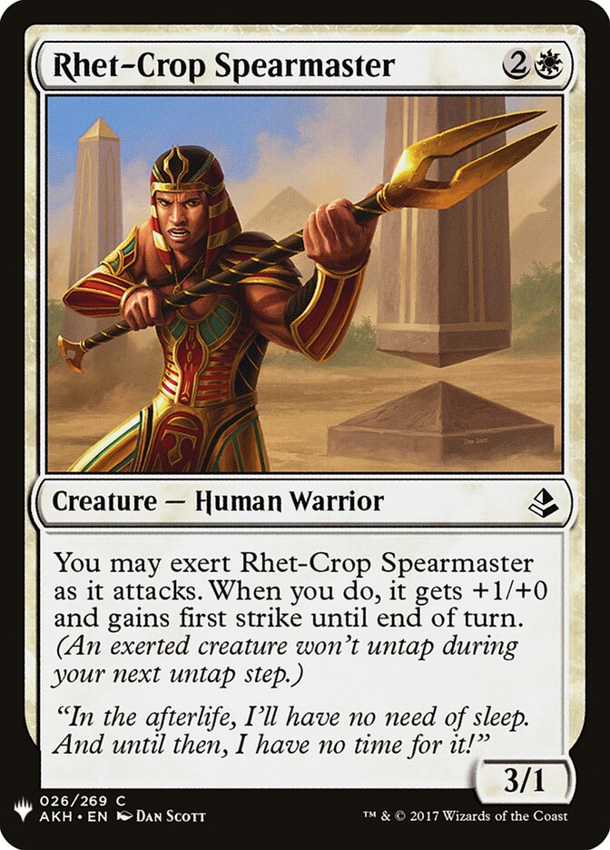 Rhet-Crop Spearmaster (AKH-26) - The List (PLST)