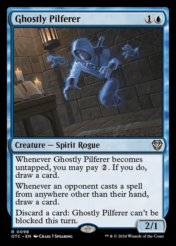 Ghostly Pilferer (98) - Outlaws of Thunder Junction Commander (OTC)