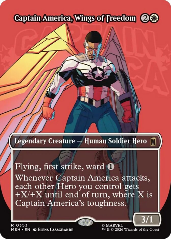 Captain America, Wings of Freedom (353) - Marvel Super Heroes (MSH)