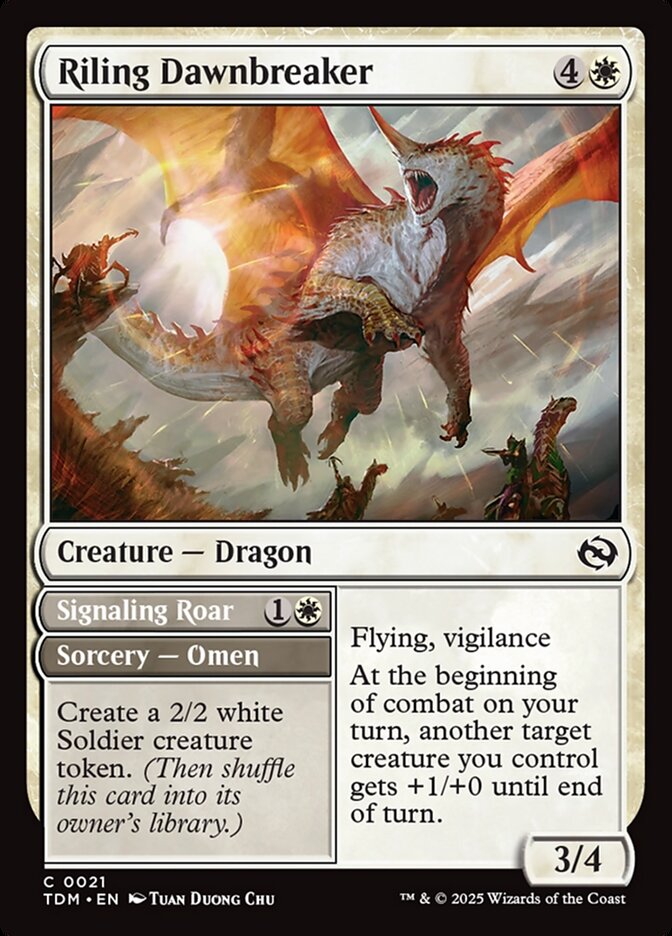Riling Dawnbreaker // Signaling Roar (21) - Tarkir: Dragonstorm (TDM)
