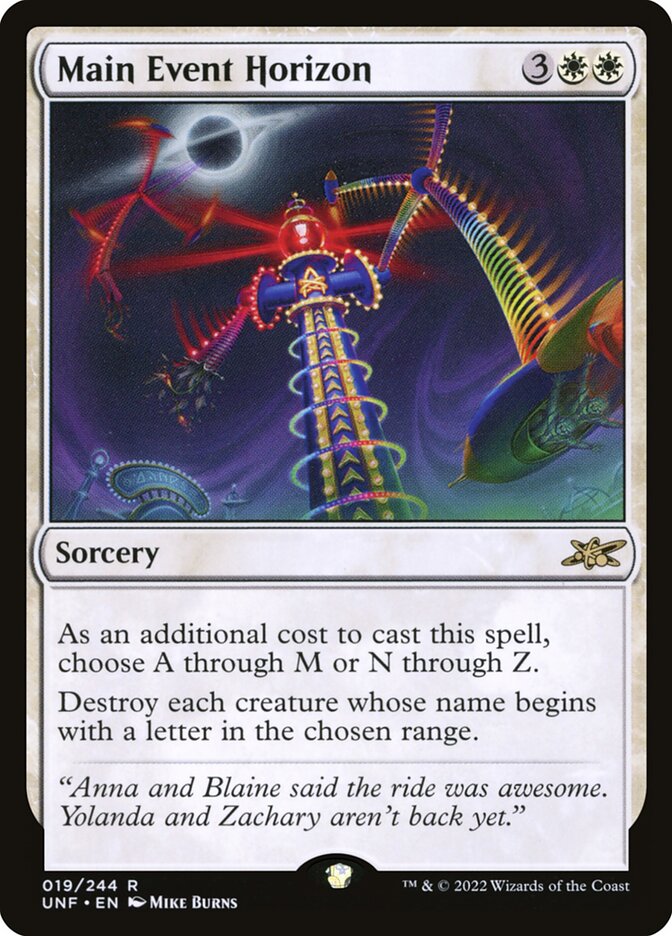 Main Event Horizon (19) - Unfinity (UNF)
