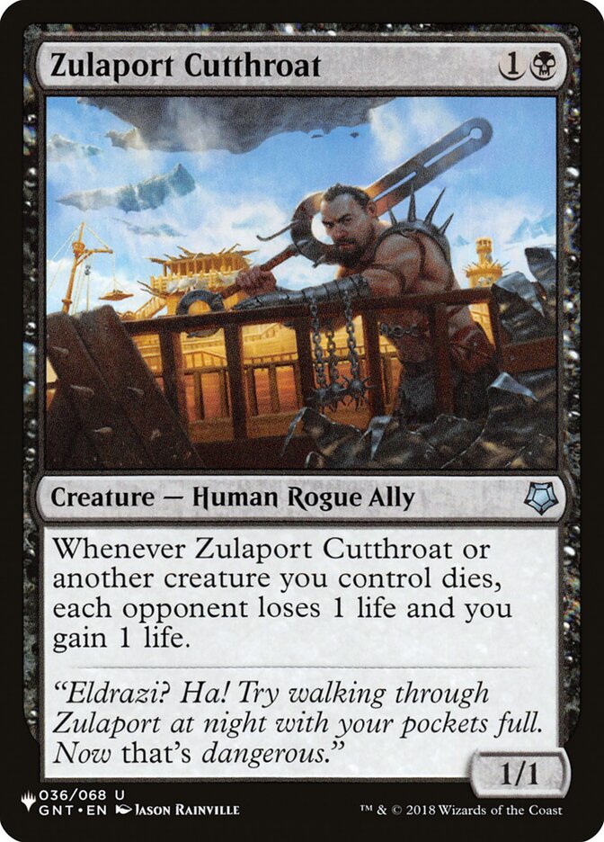 Zulaport Cutthroat (GNT-36) - The List (PLST)
