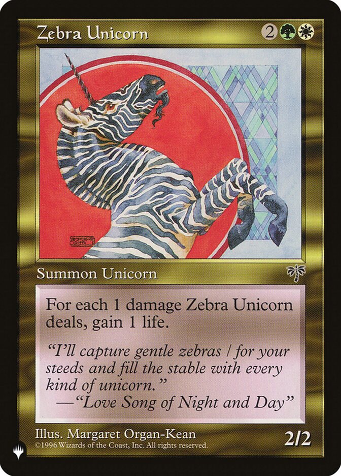 Zebra Unicorn (MIR-290) - The List (PLST)