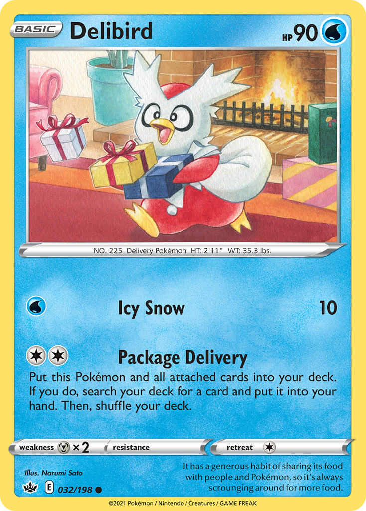 Delibird (32/198) - Chilling Reign (CRE)