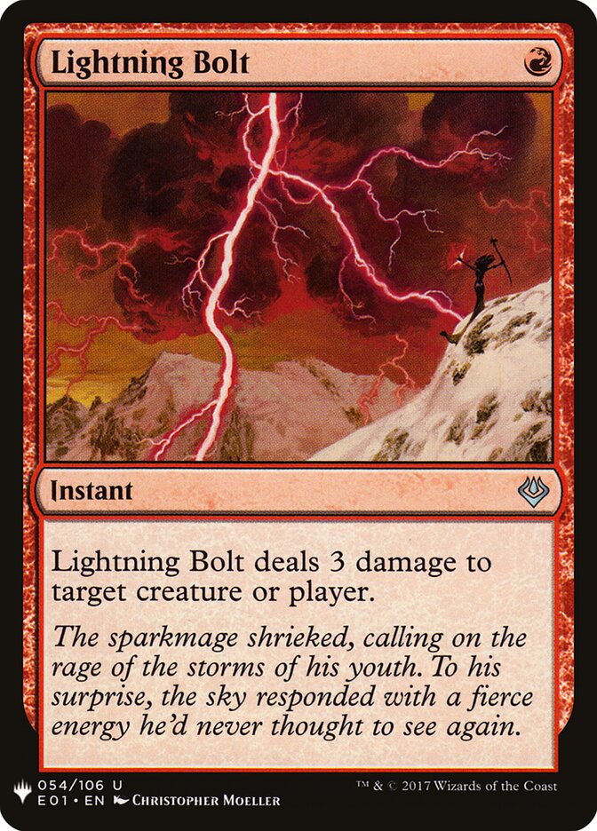 Lightning Bolt (E01-54) - The List (PLST)