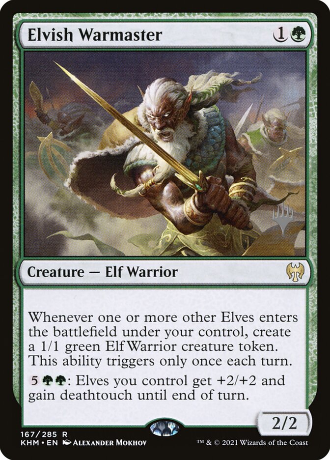 Elvish Warmaster (167p) - Kaldheim Promos (PKHM)