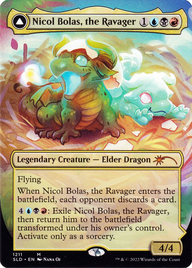 Nicol Bolas, the Ravager // Nicol Bolas, the Arisen (1211) - Secret Lair Drop (SLD)