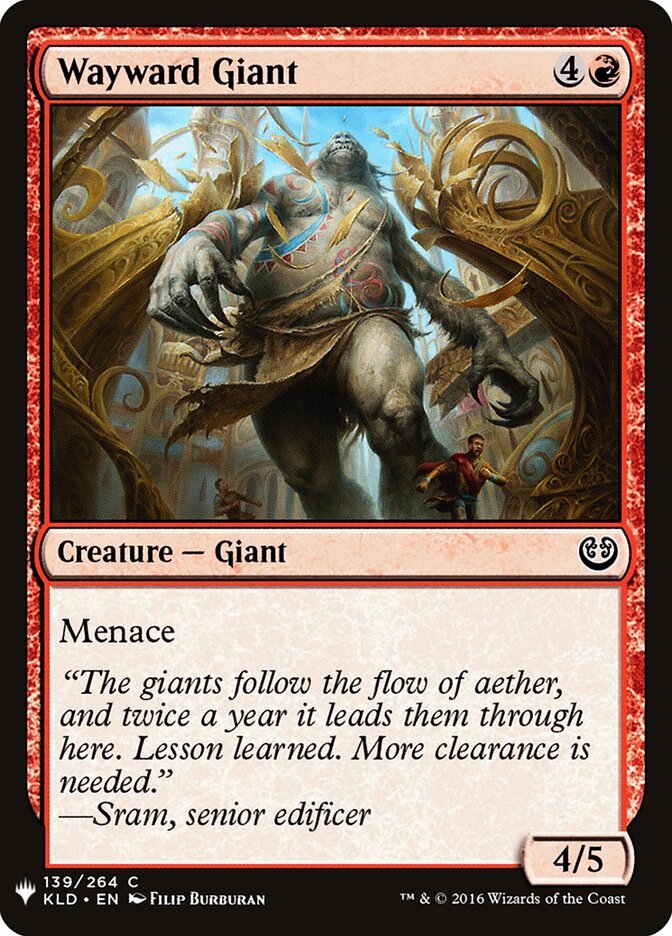 Wayward Giant (KLD-139) - The List (PLST)