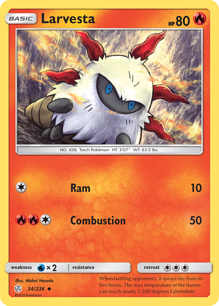 Larvesta (34/236) - Cosmic Eclipse (CEC)