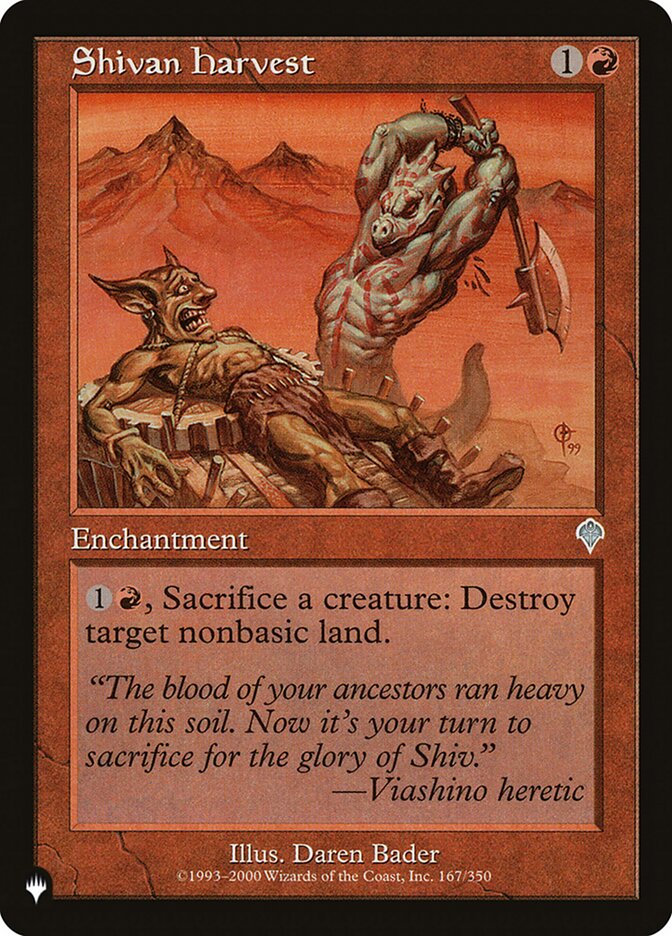 Shivan Harvest (INV-167) - The List (PLST)