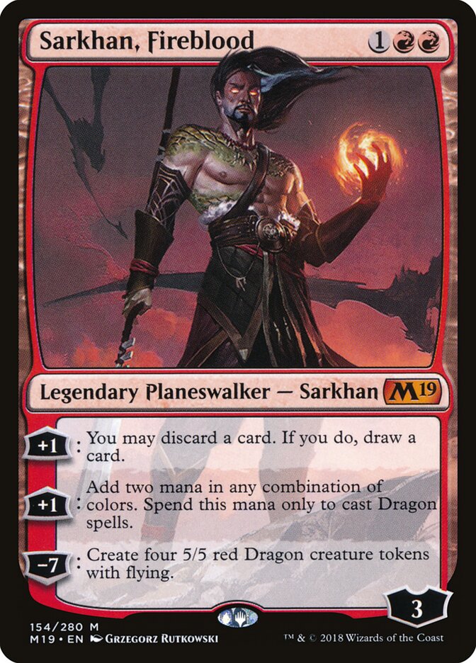 Sarkhan, Fireblood (154) - Core Set 2019 (M19)