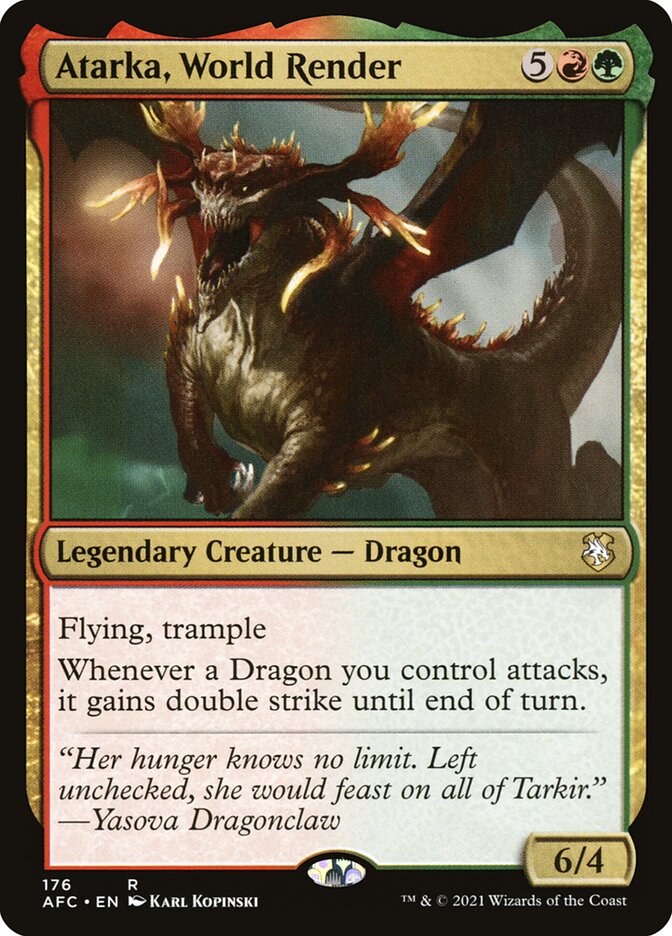 Atarka, World Render (176) - Forgotten Realms Commander (AFC)