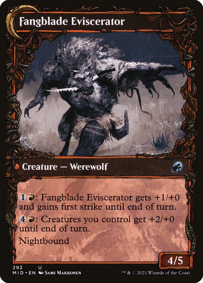 Fangblade Brigand // Fangblade Eviscerator (292) - Innistrad: Midnight Hunt (MID)
