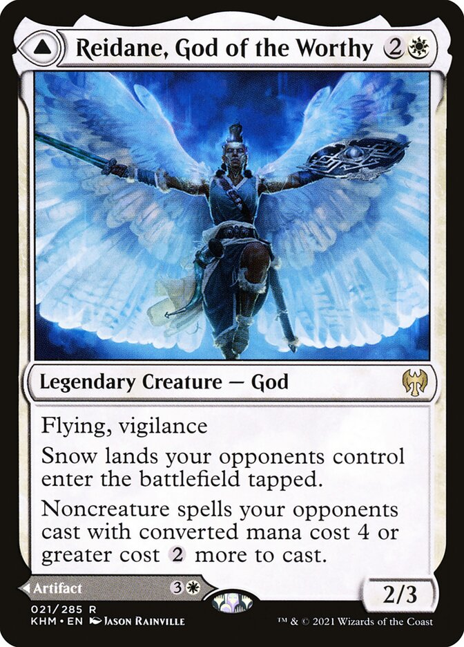 Reidane, God of the Worthy // Valkmira, Protector's Shield (21) - Kaldheim (KHM)