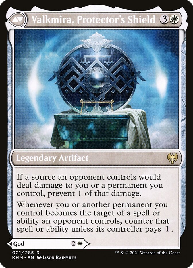 Reidane, God of the Worthy // Valkmira, Protector's Shield (21) - Kaldheim (KHM)