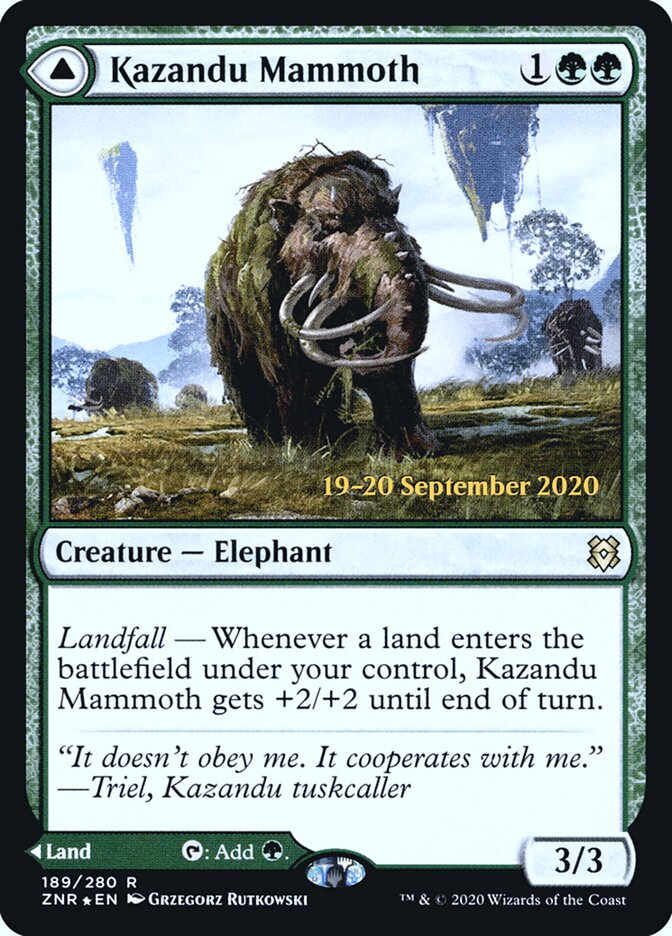 Kazandu Mammoth // Kazandu Valley (189s) - Zendikar Rising Promos (PZNR)