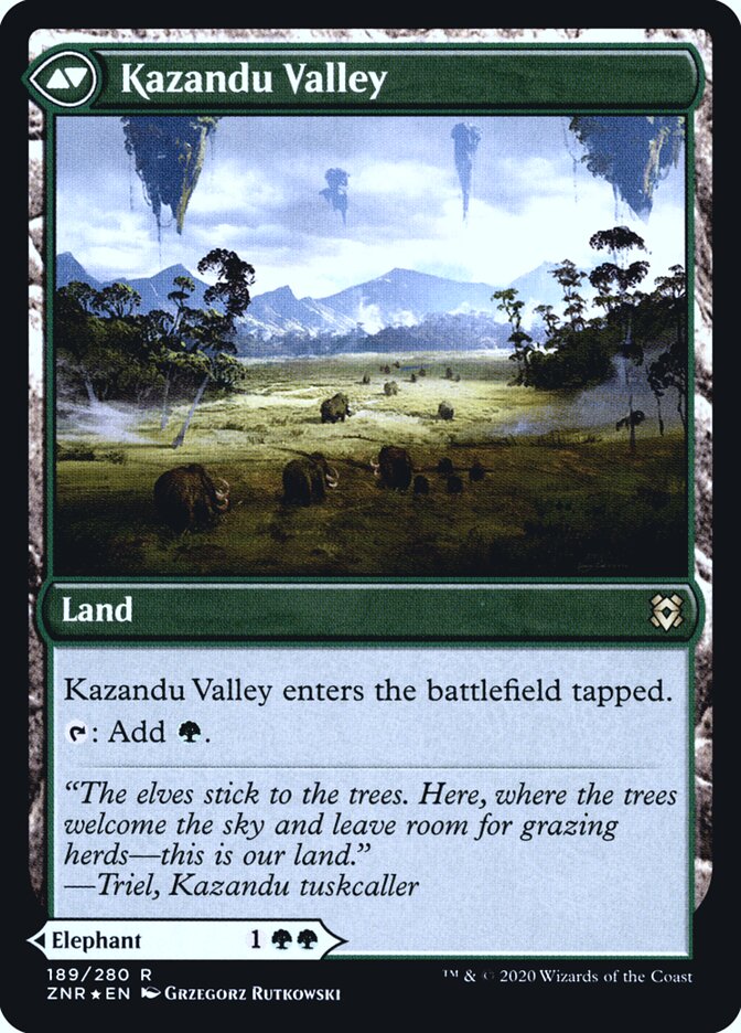 Kazandu Mammoth // Kazandu Valley (189s) - Zendikar Rising Promos (PZNR)
