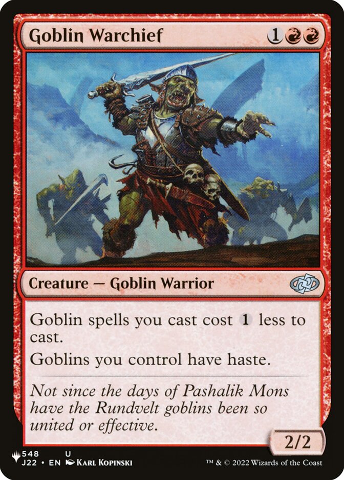 Goblin Warchief (J22-548) - The List (PLST)
