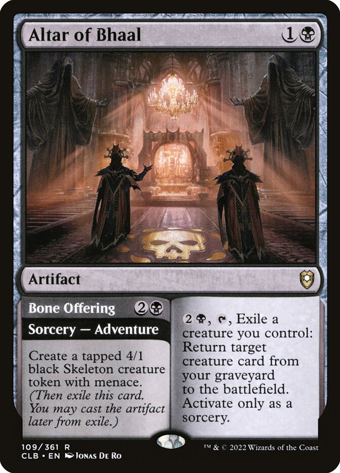 Altar of Bhaal // Bone Offering (109) - Commander Legends: Battle for Baldur's Gate (CLB)