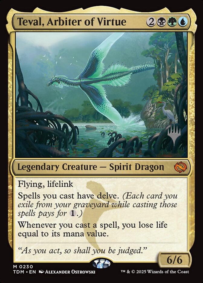 Teval, Arbiter of Virtue (230p) - Tarkir: Dragonstorm Promos (PTDM)