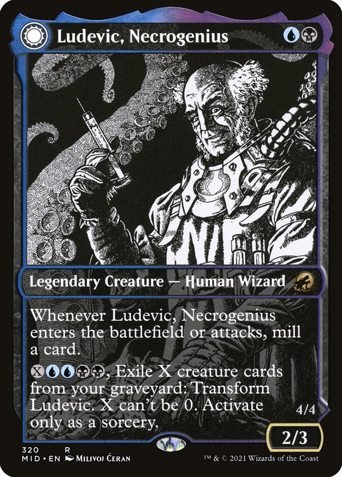 Ludevic, Necrogenius // Olag, Ludevic's Hubris (320) - Innistrad: Midnight Hunt (MID)