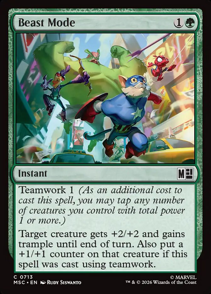 Beast Mode (713) - Marvel Super Heroes Commander (MSC)