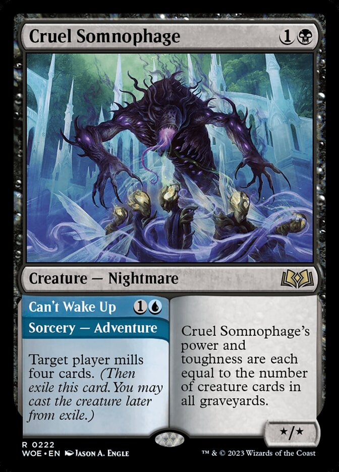 Cruel Somnophage // Can't Wake Up (222) - Wilds of Eldraine (WOE)