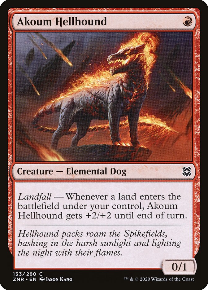 Akoum Hellhound (133) - Zendikar Rising (ZNR)