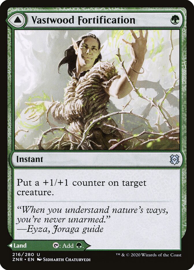 Vastwood Fortification // Vastwood Thicket (216) - Zendikar Rising (ZNR)
