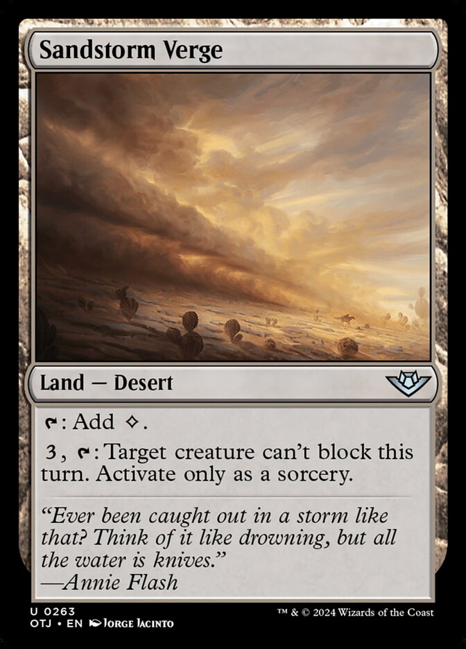 Sandstorm Verge (263) - Outlaws of Thunder Junction (OTJ)