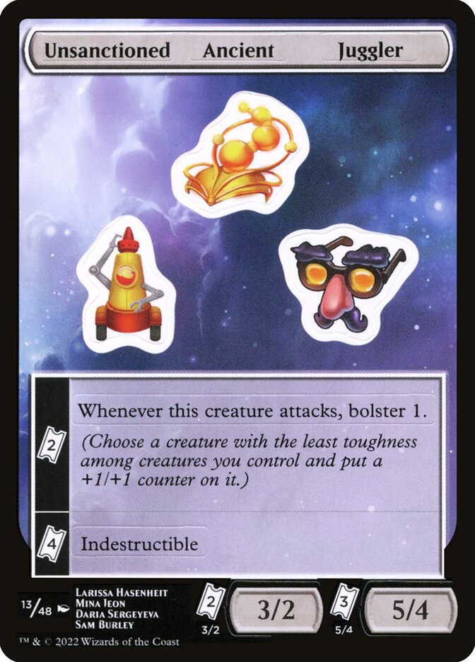 Unsanctioned Ancient Juggler (13) - Unfinity Sticker Sheets (SUNF)