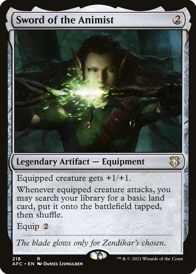Sword of the Animist (218) - Forgotten Realms Commander (AFC)