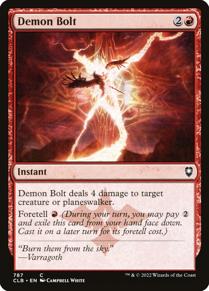 Demon Bolt (787) - Commander Legends: Battle for Baldur's Gate (CLB)