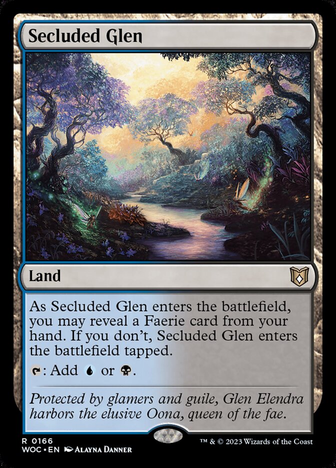 Secluded Glen (166) - Wilds of Eldraine Commander (WOC)