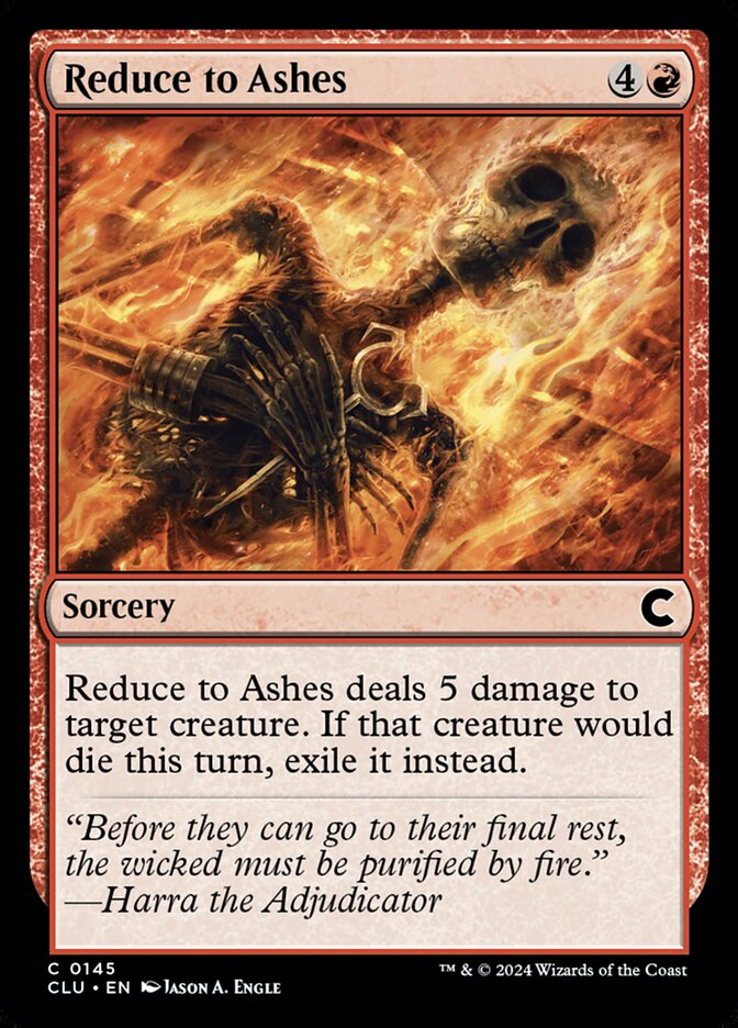Reduce to Ashes (145) - Ravnica: Clue Edition (CLU)