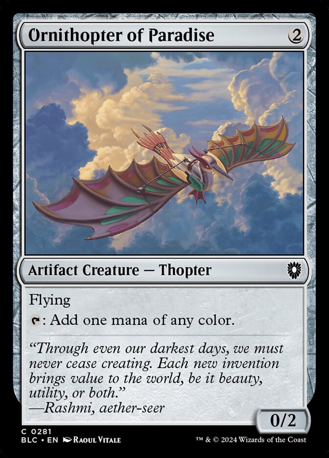 Ornithopter of Paradise (281) - Bloomburrow Commander (BLC)