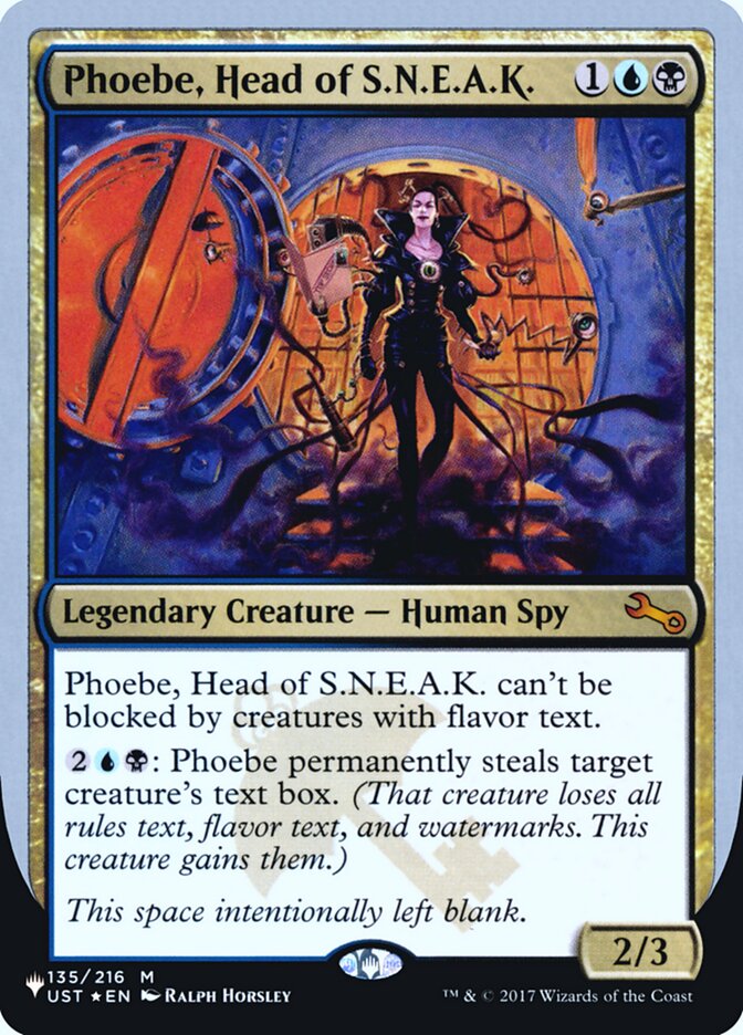 Phoebe, Head of S.N.E.A.K. (52) - The List (Unfinity Foil Edition) (ULST)