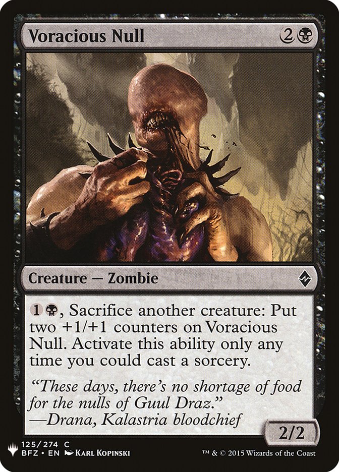 Voracious Null - The List (PLST)