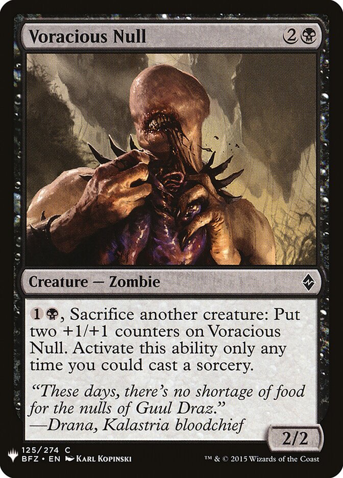 Voracious Null (BFZ-125) - The List (PLST)