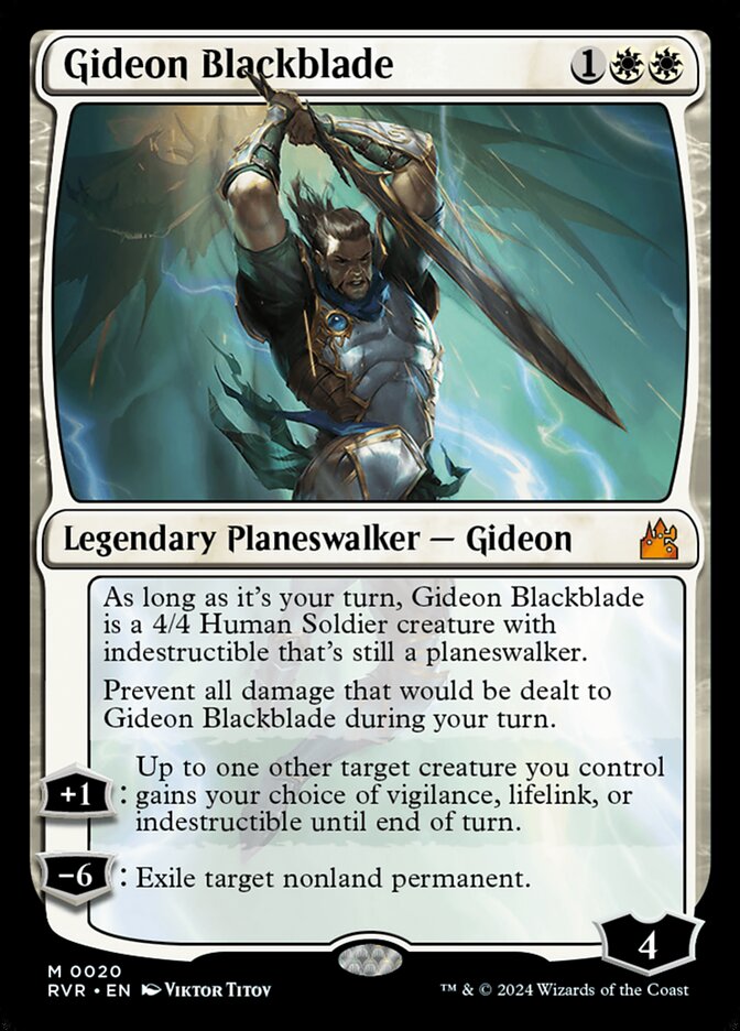 Gideon Blackblade (20) - Ravnica Remastered (RVR)