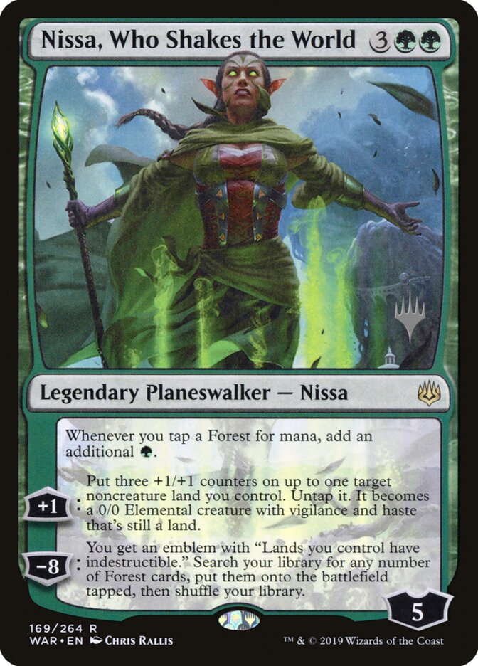 Nissa, Who Shakes the World (169p) - War of the Spark Promos (PWAR)