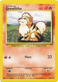 Growlithe (28) - Base Set (BS)