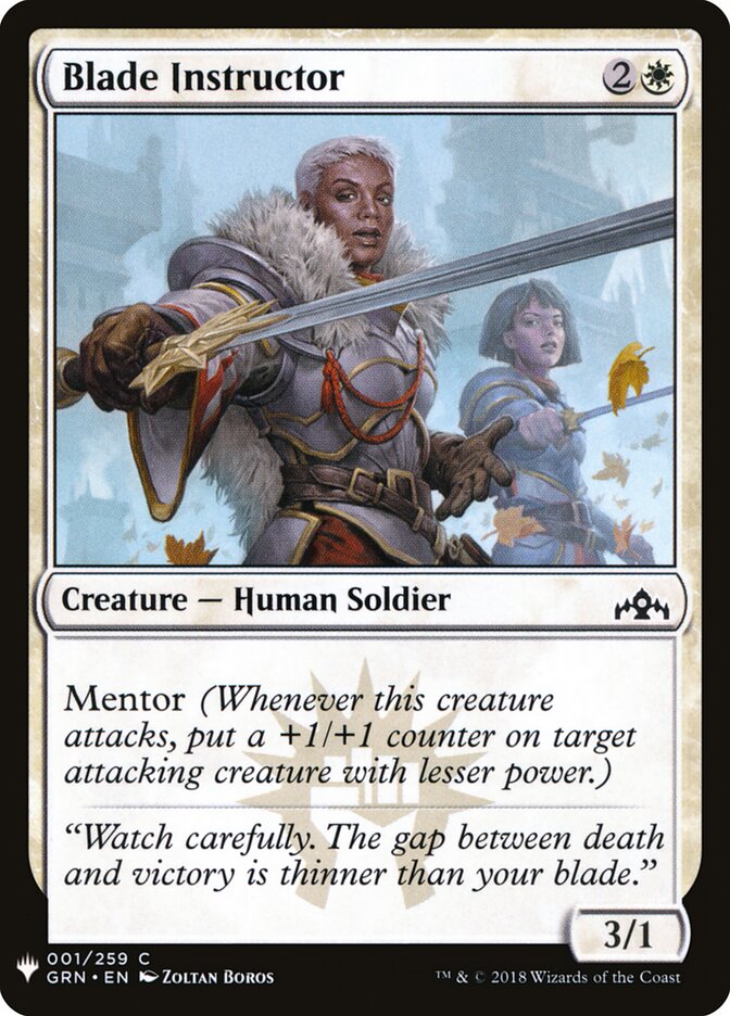 Blade Instructor (GRN-1) - The List (PLST)