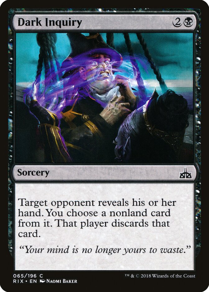 Dark Inquiry (65) - Rivals of Ixalan (RIX)