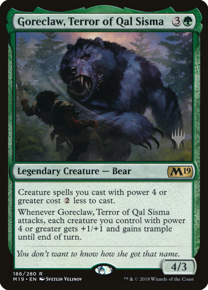 Goreclaw, Terror of Qal Sisma (186p) - Core Set 2019 Promos (PM19)