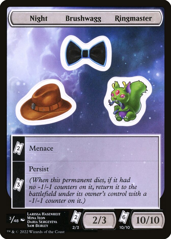 Night Brushwagg Ringmaster (3) - Unfinity Sticker Sheets (SUNF)