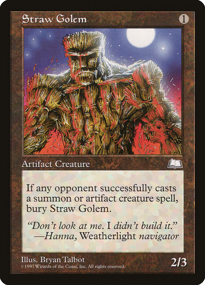 Straw Golem (158) - Weatherlight (WTH)