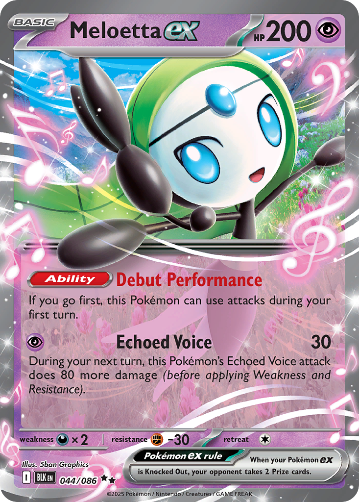 Meloetta ex (44/86) - Black Bolt (BLK)