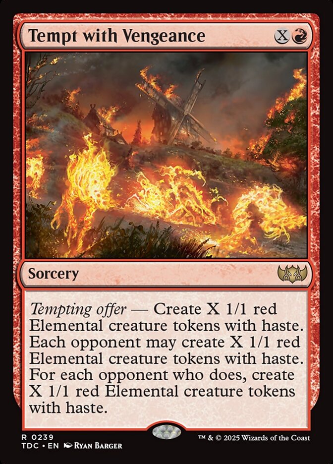Tempt with Vengeance (239) - Tarkir: Dragonstorm Commander (TDC)