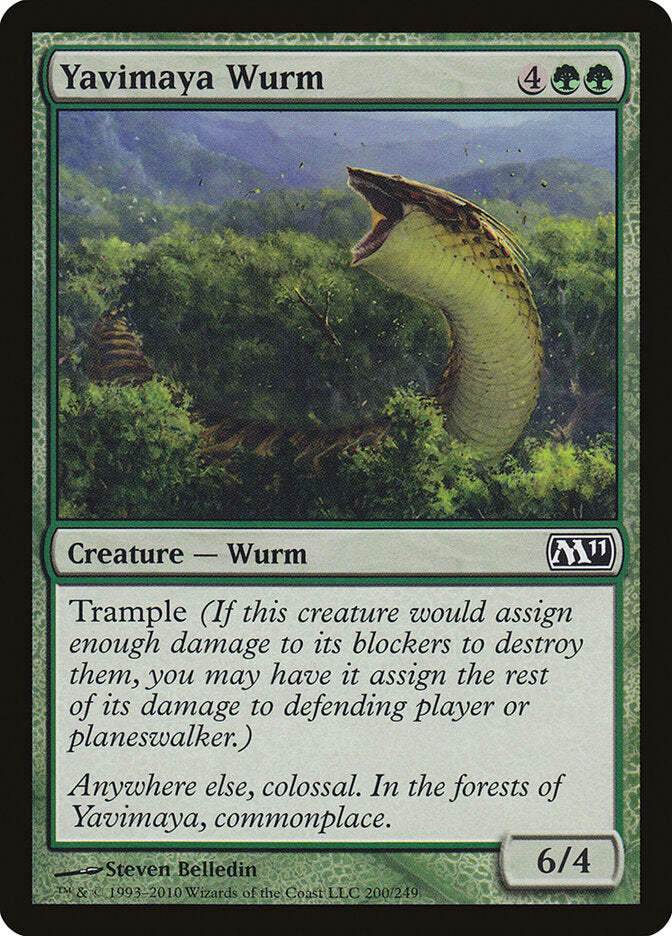 Yavimaya Wurm (200) - Magic 2011 (M11)